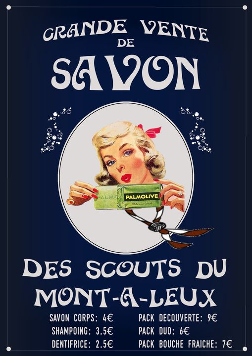 Affiche de vente de savons